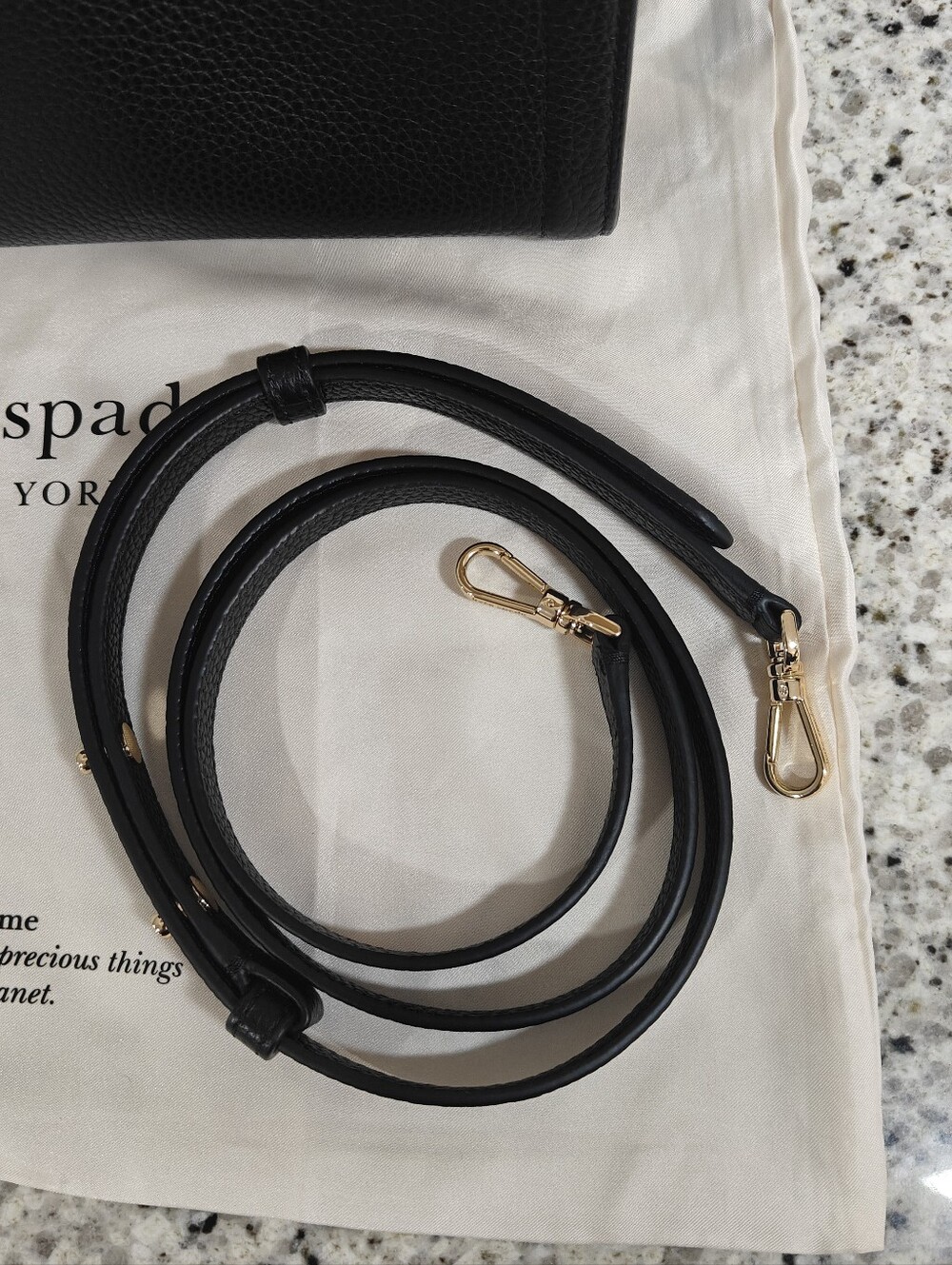 Kate spade pebbled leather crossbody bag (Black) - Picture 5 of 12